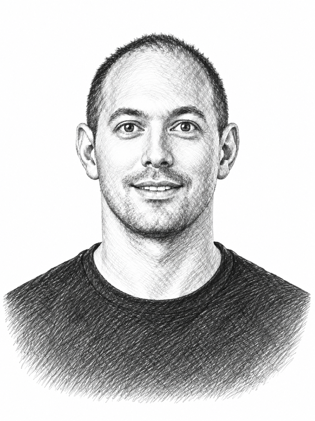 Pencil sketch portrait of Dor Bernsohn